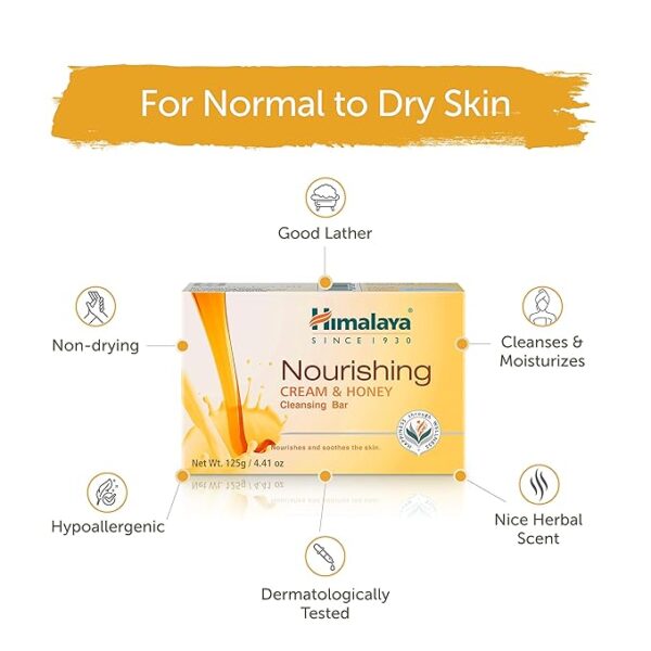 Himalaya Nourishing Cream & Honey Cleansing Bar - Image 5