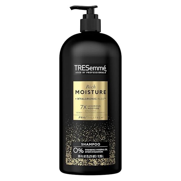 TRESemmé Rich Moisture Hydrating Shampoo with Pump 4 Count for Dry Hair